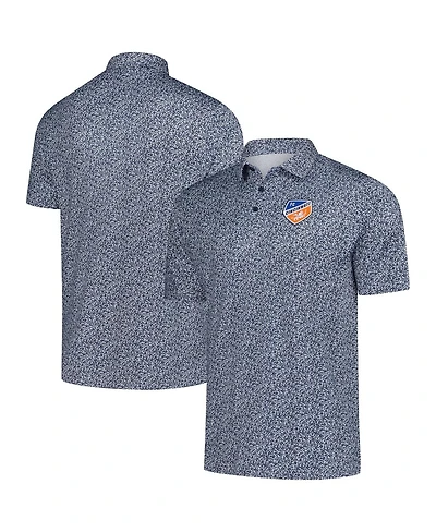 Antigua Men's Blue Fc Cincinnati Field Ditsy Polo Shirt