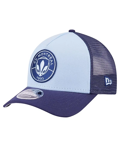 New Era Men's Light Blue Cf Montreal Color Pack 9FORTY M-Crown A-Frame Adjustable Trucker Hat
