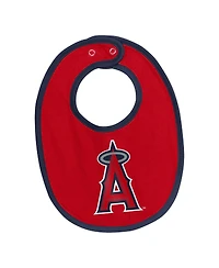 Outerstuff Baby Boys and Girls 2-Pieace Los Angeles Angels Tied Up Bodysuit Bib Bootie Set