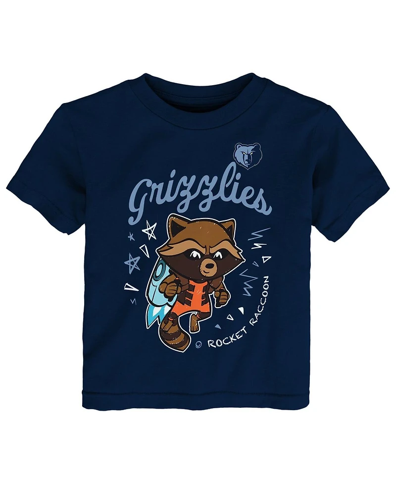 Outerstuff Toddler Heather Gray Memphis Grizzlies 2-Piece Guardians Of The Galaxy T-Shirt Set