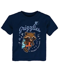 Outerstuff Toddler Heather Gray Memphis Grizzlies 2-Piece Guardians Of The Galaxy T-Shirt Set