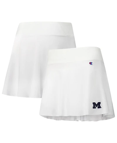 Champion Women's White Michigan Wolverines Tailgate Soft Touch Skort