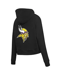 Pro Standard Women's Black Minnesota Vikings Split Logo Full-Zip Hoodie