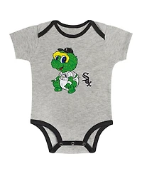 Outerstuff Big Boys and Girls Gray/White Chicago White Sox 2-Pack Play Ball Bodysuit Set