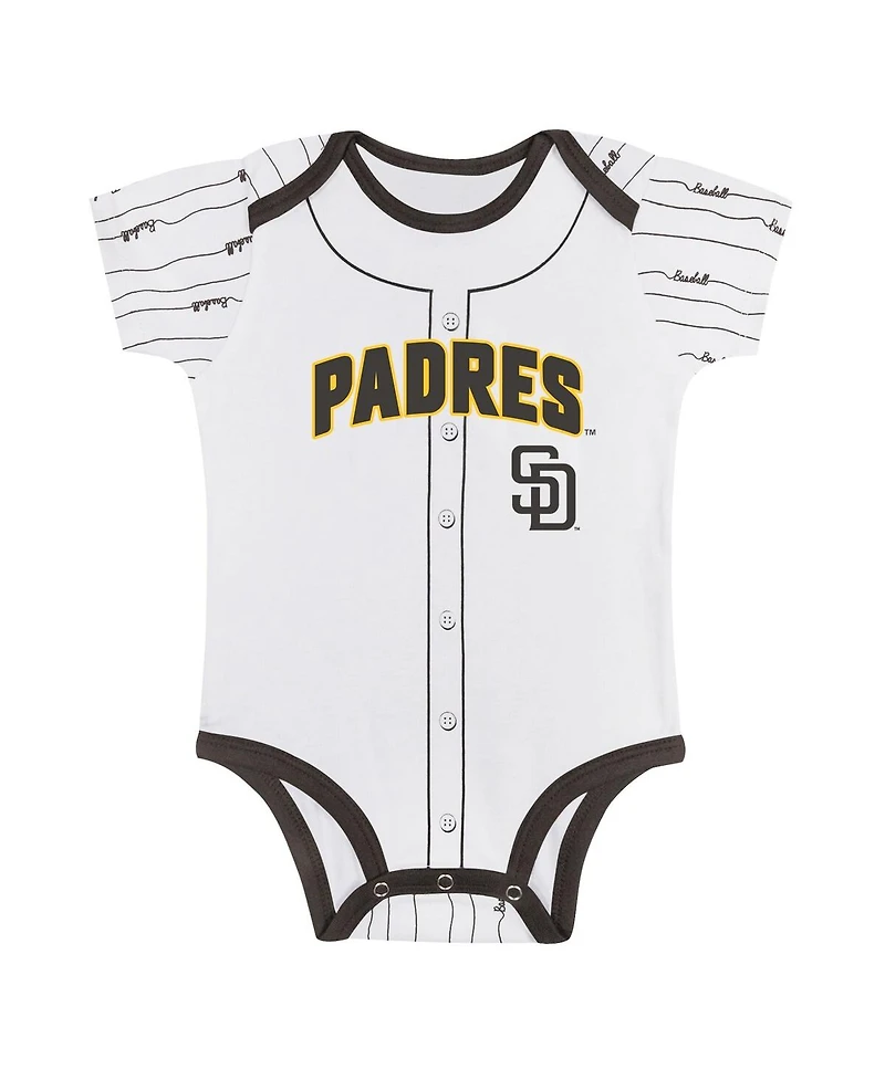 Outerstuff Big Boys and Girls Gray/White San Diego Padres 2-Pack Play Ball Bodysuit Set