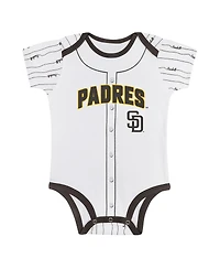 Outerstuff Big Boys and Girls Gray/White San Diego Padres 2-Pack Play Ball Bodysuit Set