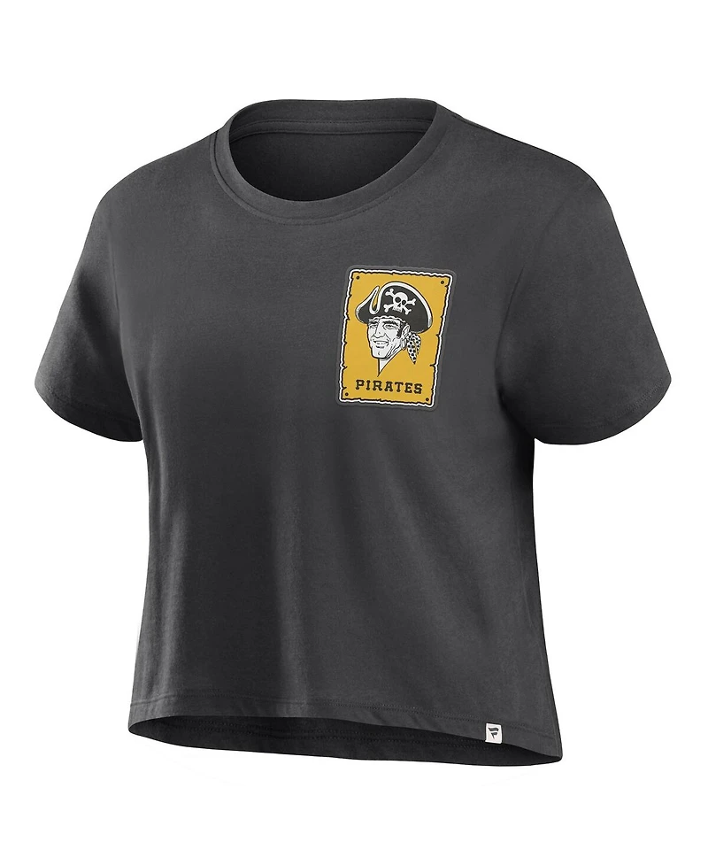 Fanatics Women's Black Pittsburgh Pirates Heritage Franchise Legend Boxy T-Shirt