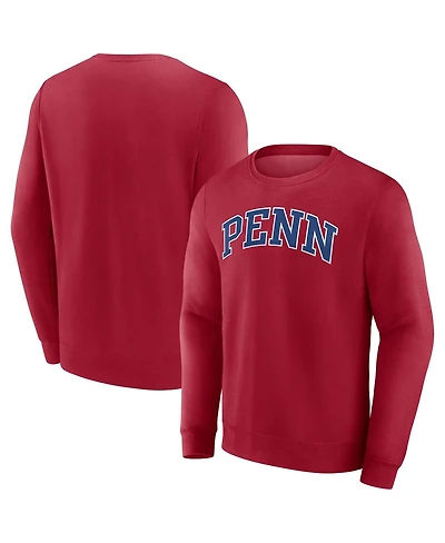 Fanatics Men's Red Pennsylvania Quakers Short Name Pullover Sweatshirt