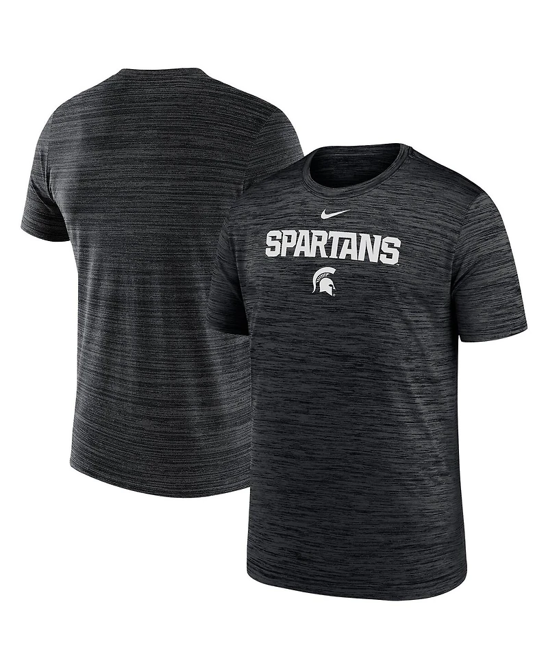 Nike Big Boys and Girls Black Michigan State Spartans Velocity Performance T-Shirt