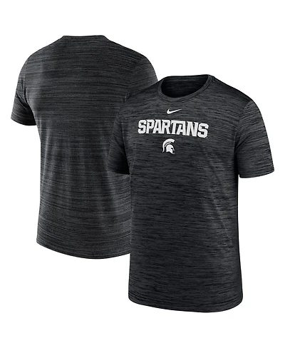 Nike Big Boys and Girls Black Michigan State Spartans Velocity Performance T-Shirt