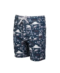 Wes & Willy Big Boys and Girls Midnight Green Philadelphia Eagles Luau Swim Trunks