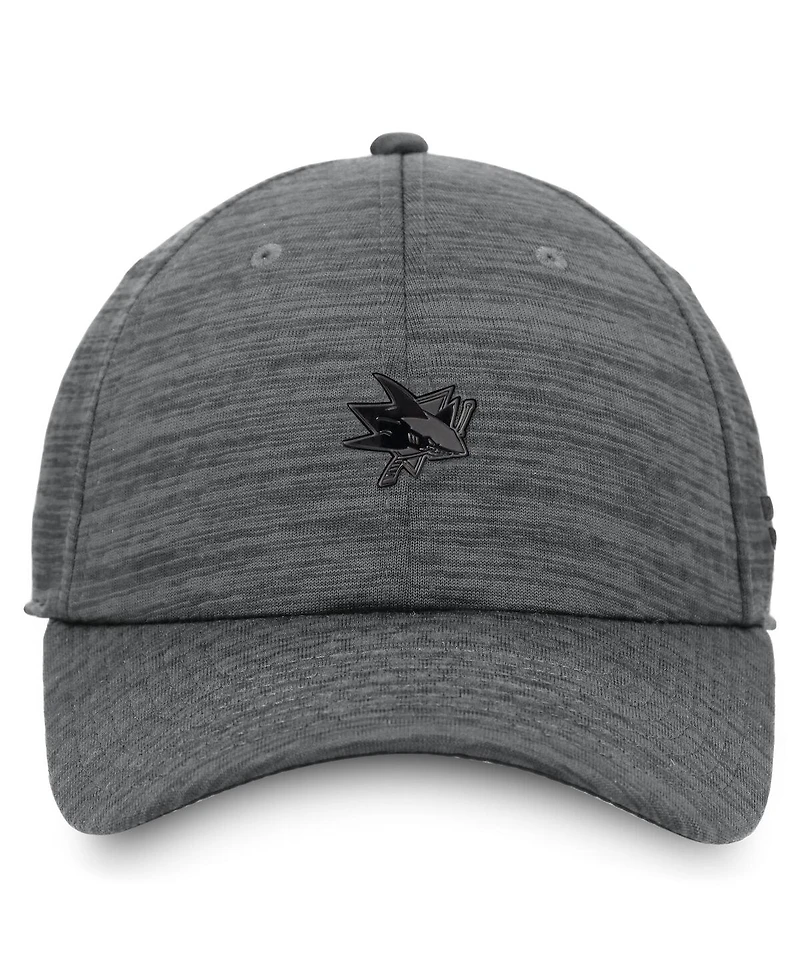 Fanatics Men's Heather Charcoal San Jose Sharks Authentic Pro Road Adjustable Hat