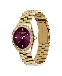Olivia Burton Women's Bejewelled Le Gold Tone Stainless Steel Bracelet Watch, 34mm