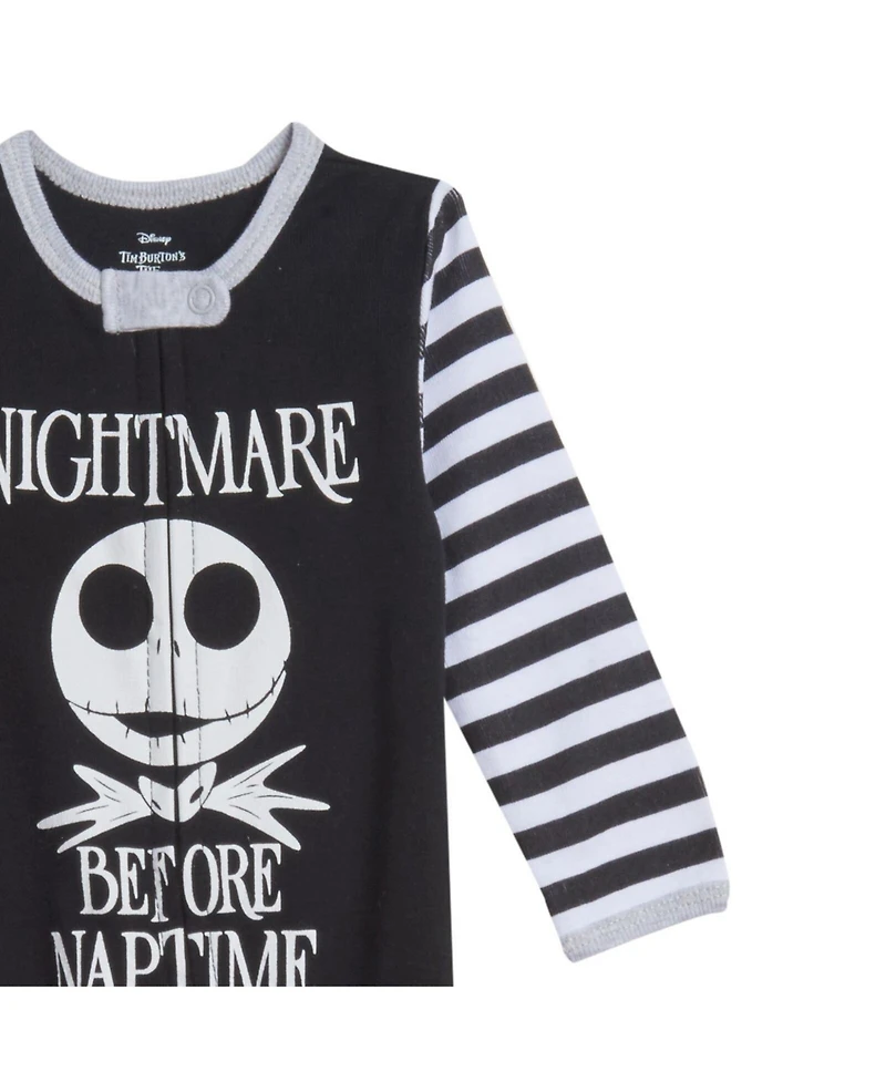 Nightmare Before Christmas Baby Boys Disney Jack Skellington 2 Pack Footed Coveralls