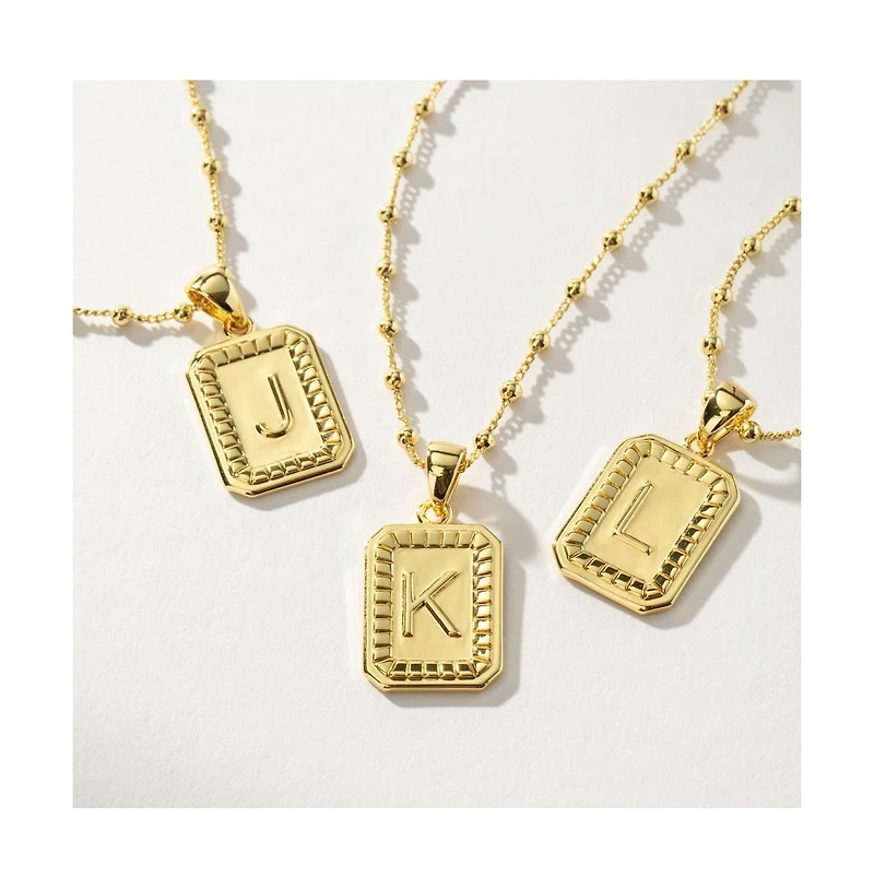 Uncommon James 14k Gold-Plated Sur Initial Necklace