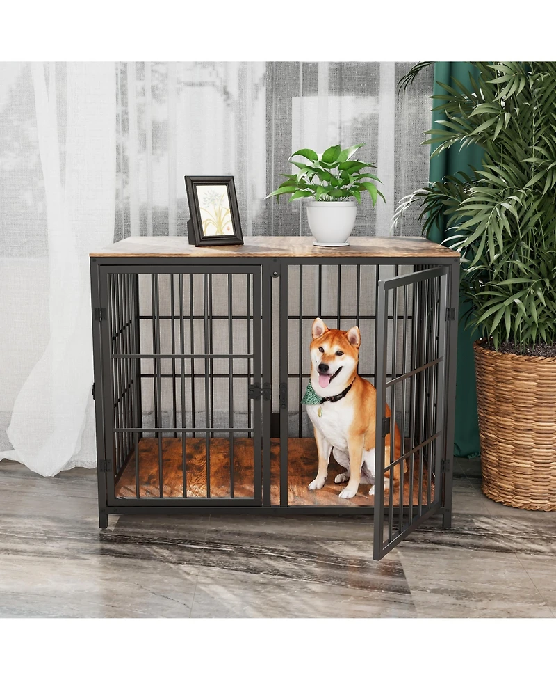 Bingopaw Furniture Style Dog Crate Side Table Indoor Cage