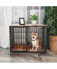 Bingopaw Furniture Style Dog Crate Side Table Indoor Cage