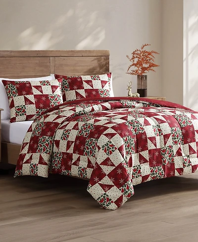Hallmart Collectibles Cardinal Patchwork 3-Pc. Comforter Set
