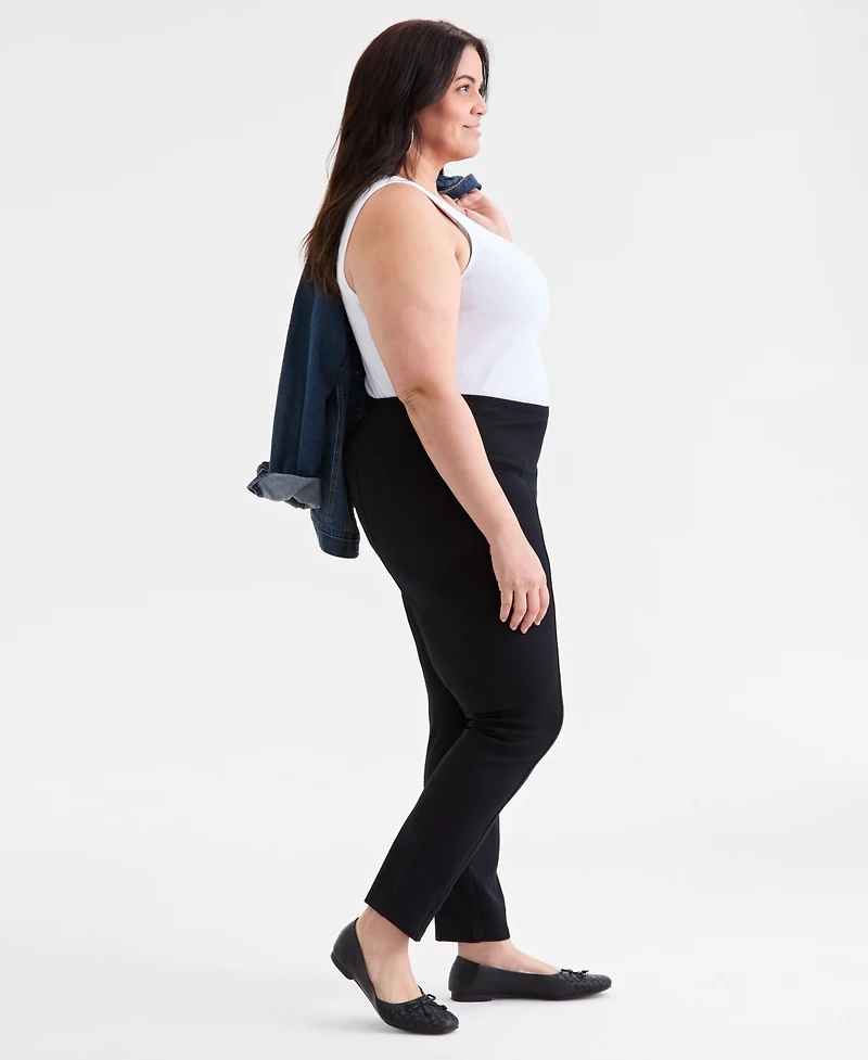 Style & Co Plus Pull-On Ponte Knit Pants, Created for Macy's