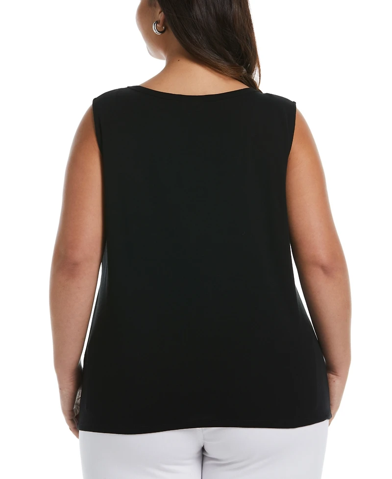 Rafaella Plus Crew Neck Tank Top