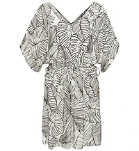 Lascana Women's Palm Print Cover up Beach Dress