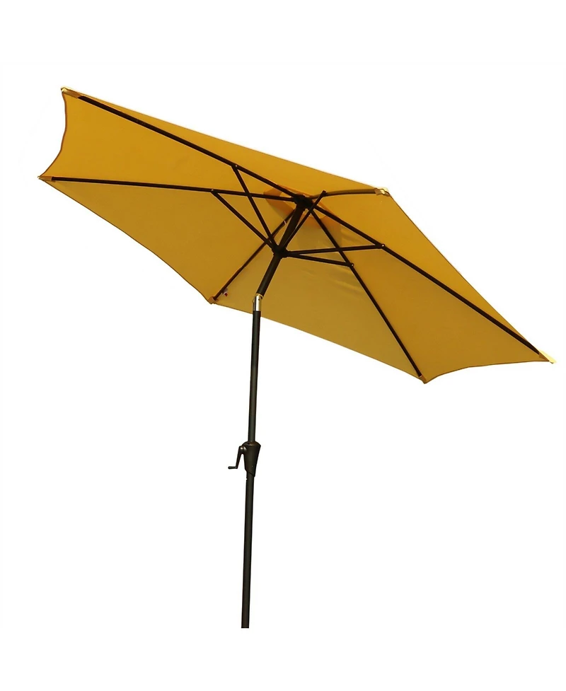 Flynama 8.8 feet Outdoor Aluminum Patio Umbrella with 33 pounds Round Resin Umbrella Base