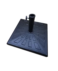 8.8 feet Outdoor Aluminum Patio Umbrella with 42 Pound Square Resin Umbrella Base