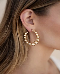 Ettika Bubble Ball Hoops Earrings