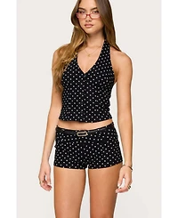 Edikted Women's Twyla Polka Dot Halter Top