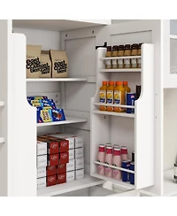 Casainc 71" Pantry Cabinet with 4 Doors, Drawer and Built-in Racks for Dining Room or Kitchen
