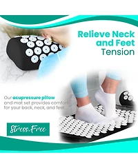 Sorbus 51 Inch Acupressure Mat, Pillow & Carry Bag