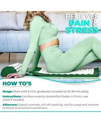 Sorbus 51 Inch Acupressure Mat, Pillow & Carry Bag