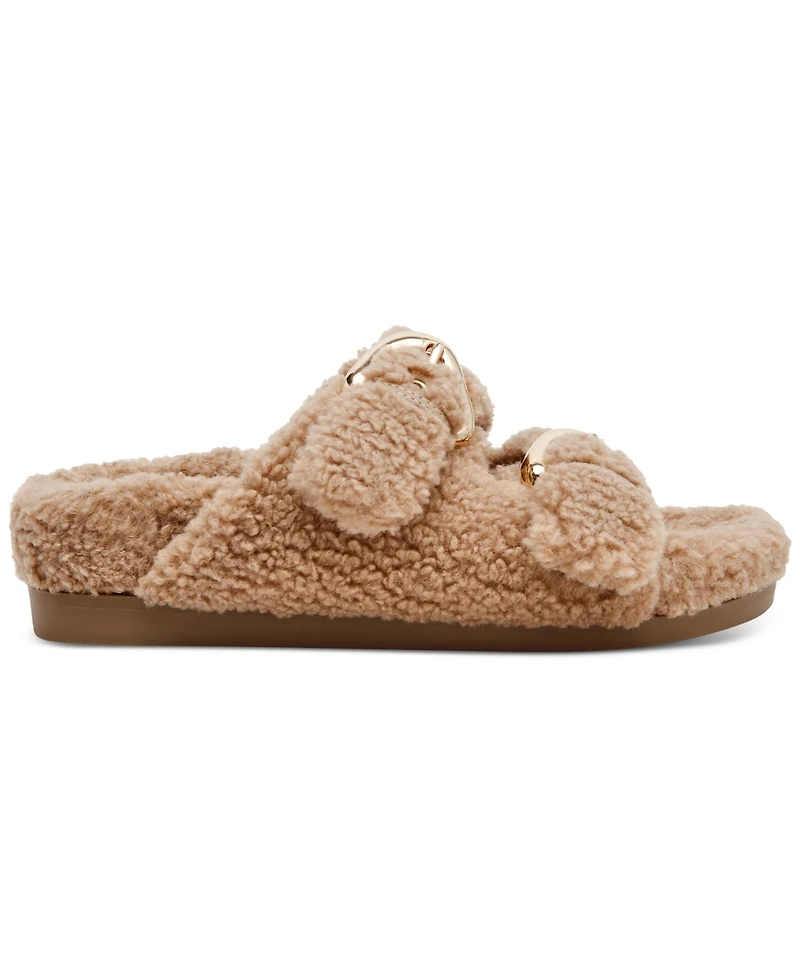 Dv Dolce Vita Women's Aldoni Plush Double-Strap Slide Slippers