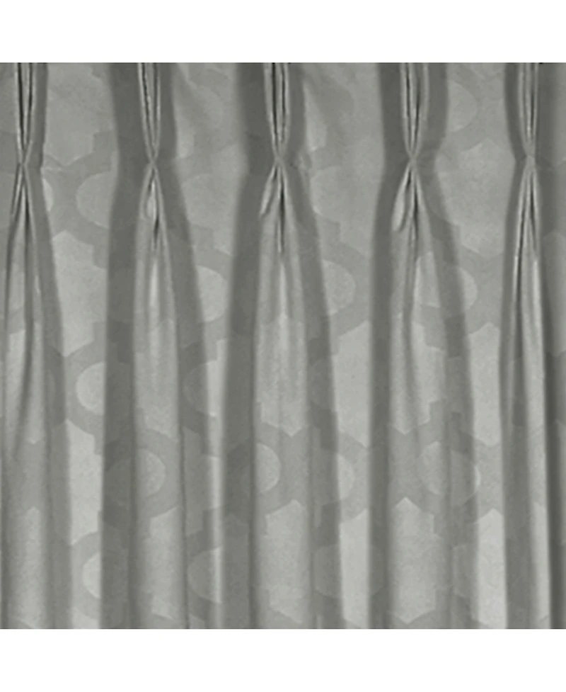 Kate Aurora 2 Pack Windsor Pinch Pleat/Rod Pocket/Back Tab Quatrefoil Window Curtain Panels