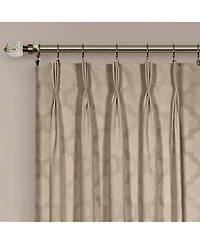 Kate Aurora 2 Pack Windsor Pinch Pleat/Rod Pocket/Back Tab Quatrefoil Window Curtain Panels
