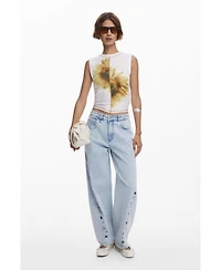 Desigual Women's Sunflower Lyocell T-shirt
