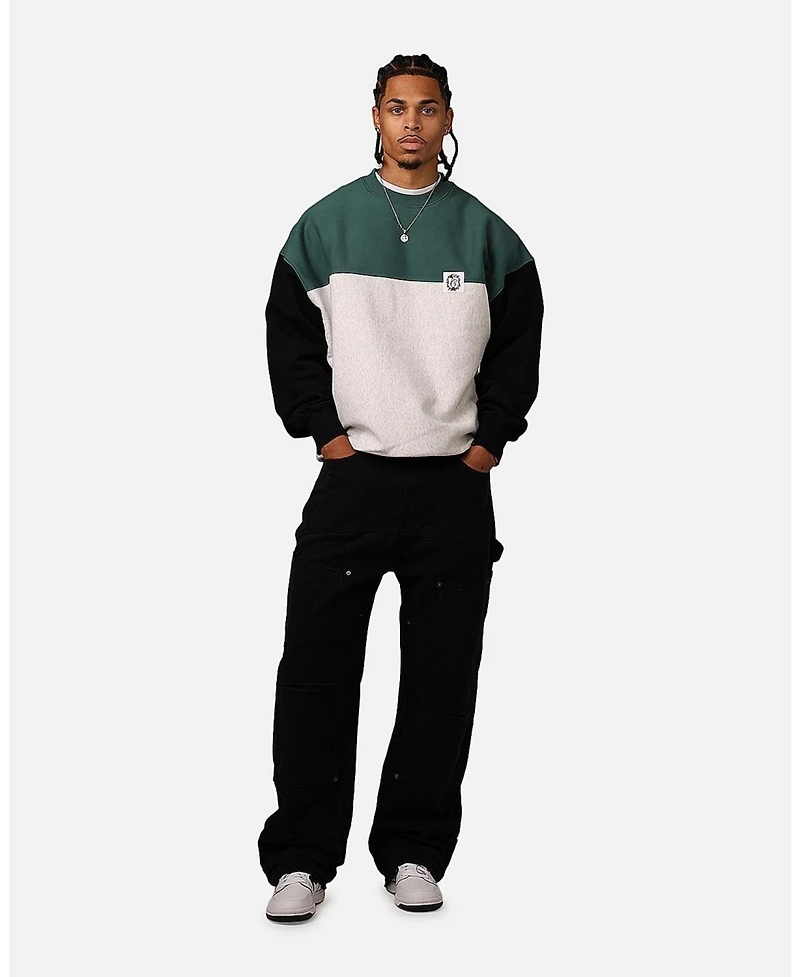 Carre Men's Floral Oversized Panel Crewneck
