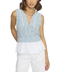 Central Park West Women's Sleeveless Twofer Top