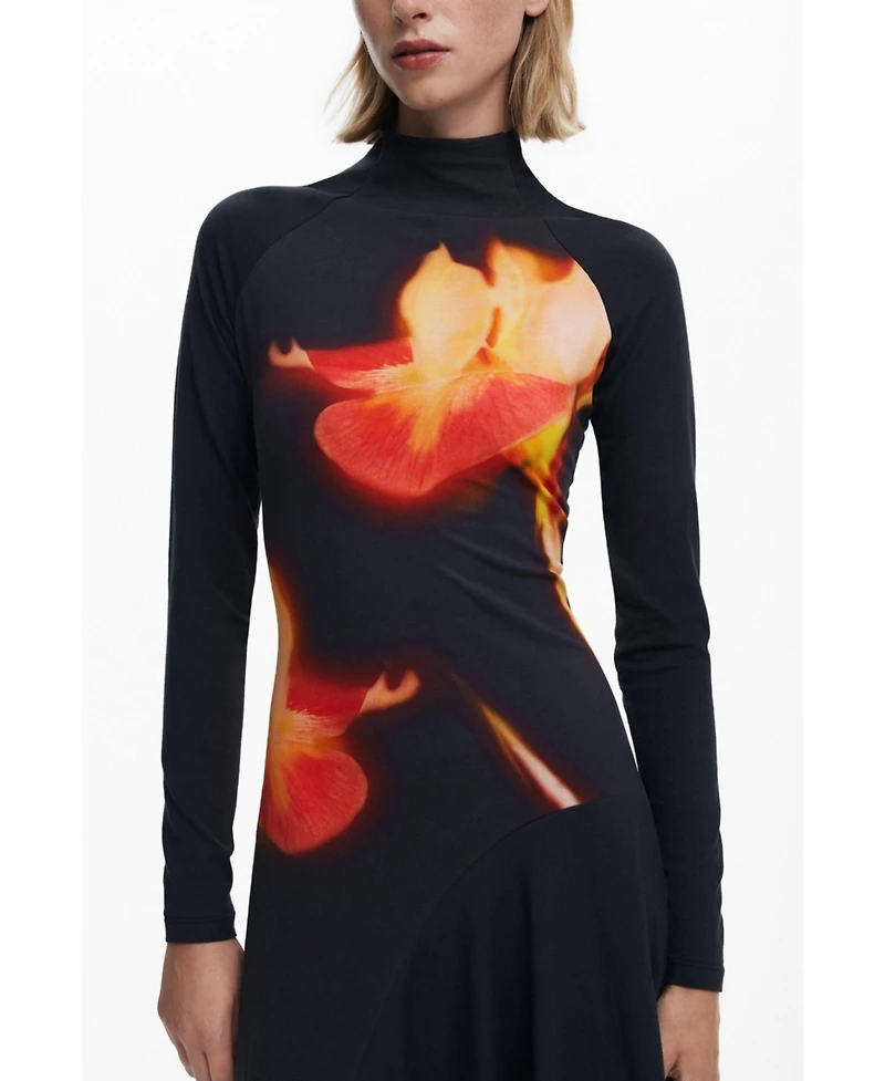 Desigual Women's Asymmetric fitted dress