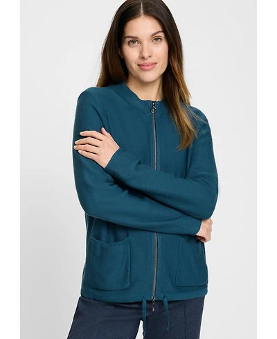Olsen Women's Zip Front Cardigan