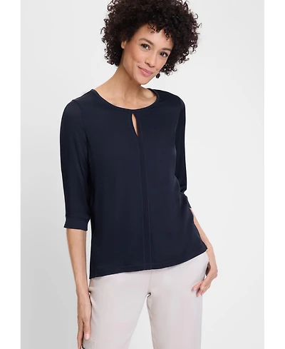 Olsen Women's Sateen Effect Solid Top