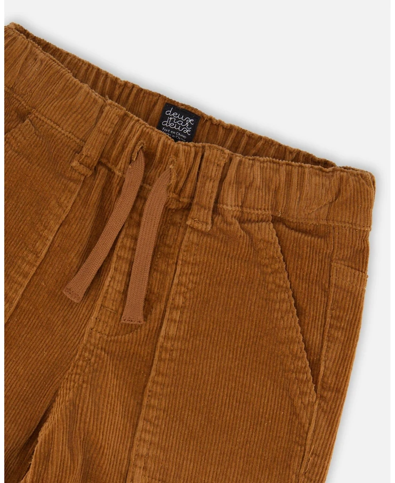 Deux par Baby Boy Stretch Corduroy Jogger Pants Brown