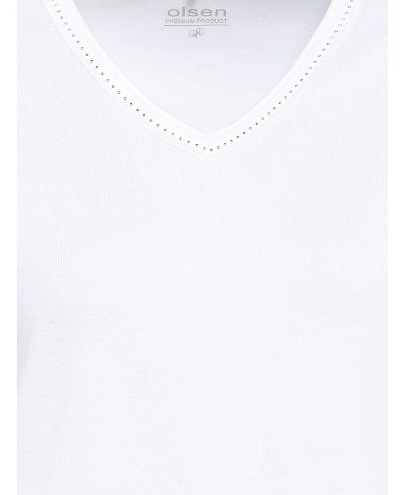 Olsen Women's Embellished V-Neckline T-Shirt