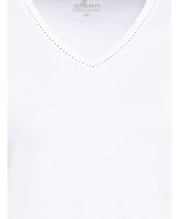 Olsen Women's Embellished V-Neckline T-Shirt