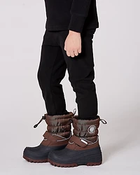 Deux par Kids Unisex Winter Boots Taupe - Toddler|Child