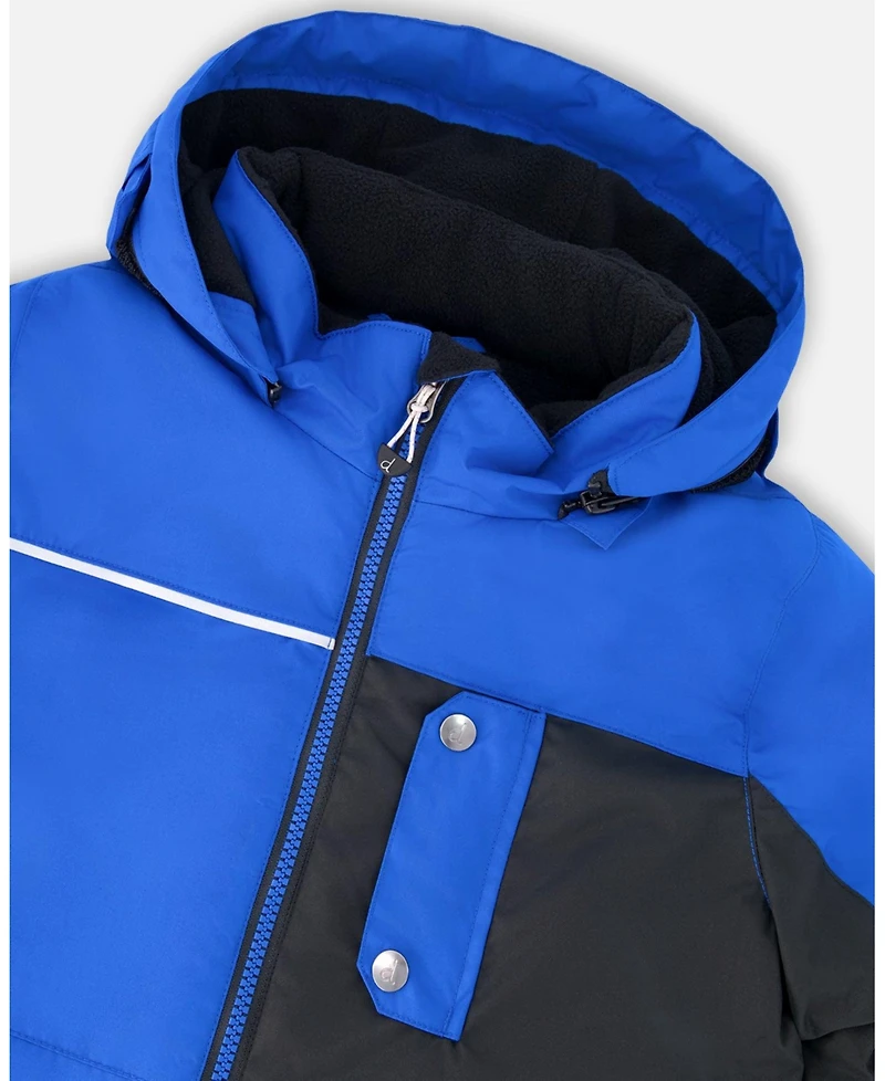 Deux par Toddler Boys Two-Piece Play Snowsuit with Contrast Jacket Black - Toddler|Child