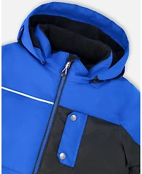 Deux par Toddler Boys Two-Piece Play Snowsuit with Contrast Jacket Black - Toddler|Child