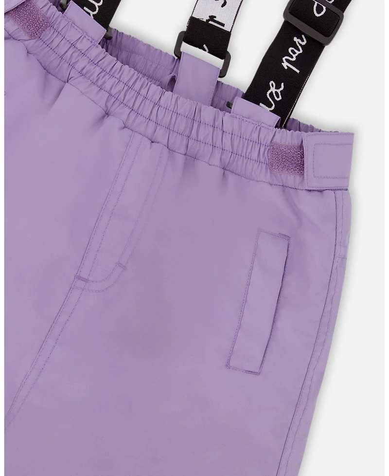 Deux par Girl Two-Piece Chill Outerwear Set with Light Insulation Purple Gray - Child