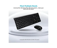 risokeys Wireless Keyboard and Mouse Combo, Wireless Usb Mouse and Computer Keyboard Set, Compact and Silent for Windows Laptop, Desktop
