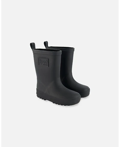 Deux par Kids Unisex Rain Boots Black with Glitter - Toddler|Child